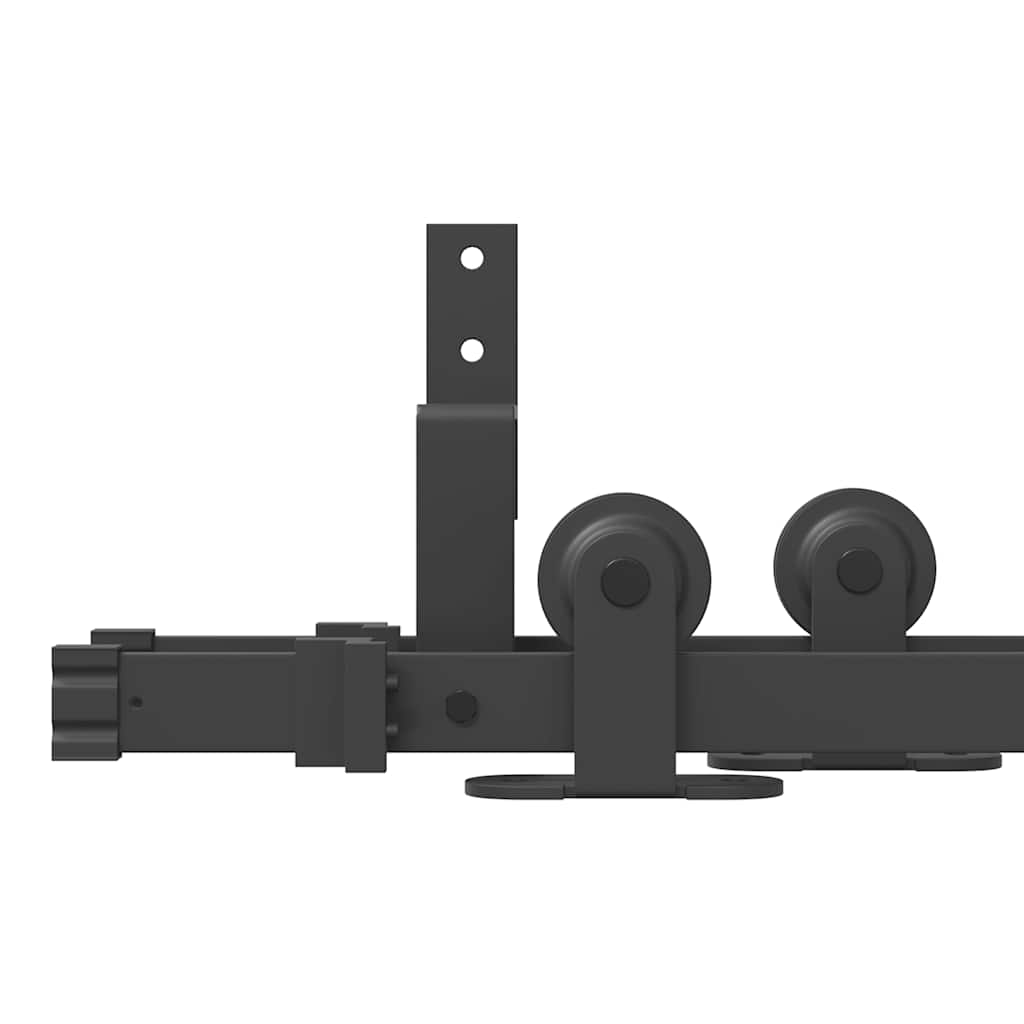Sliding Door Hardware Kit 305 cm Steel Black
