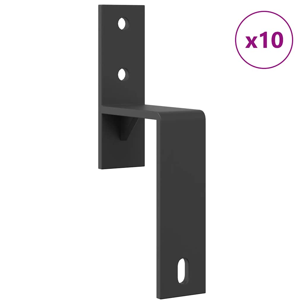 Sliding Door Hardware Kit 366 cm Steel Black
