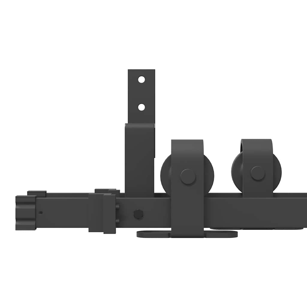 Sliding Door Hardware Kit 400 cm Steel Black