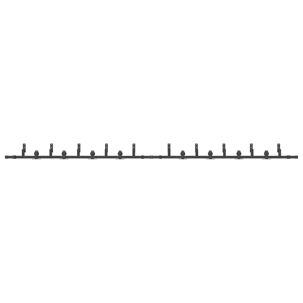 Sliding Door Hardware Kit 427 cm Steel Black