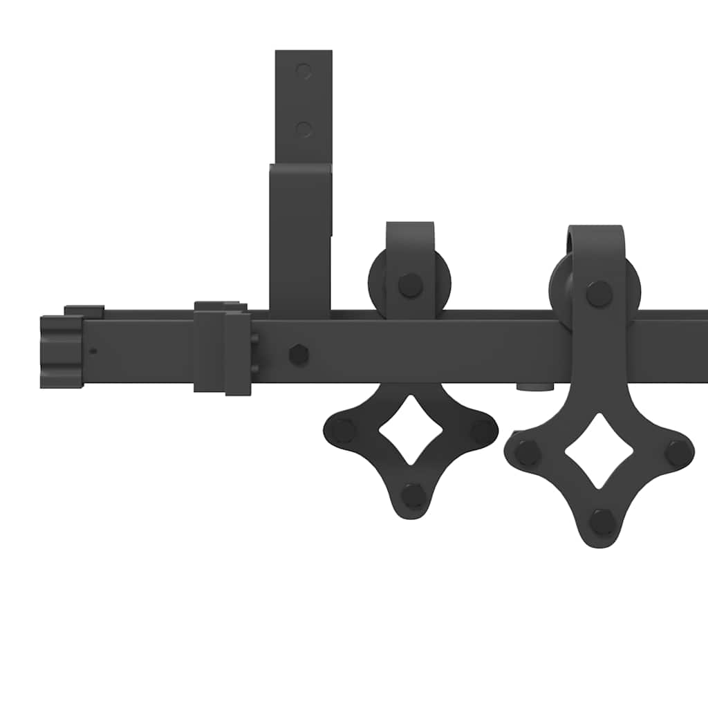 Sliding Door Hardware Kit 305 cm Steel Black