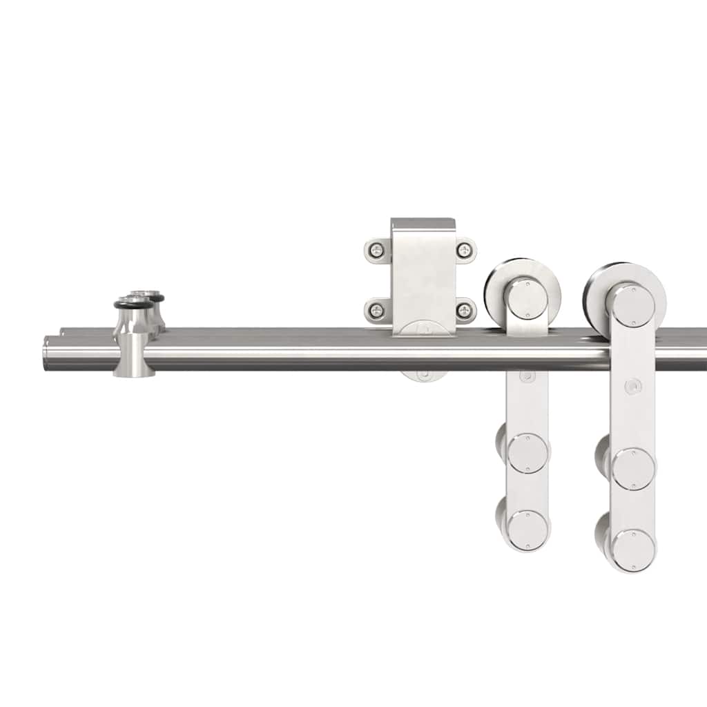 Sliding Door Hardware Kit 183 cm Stainless Steel Silver