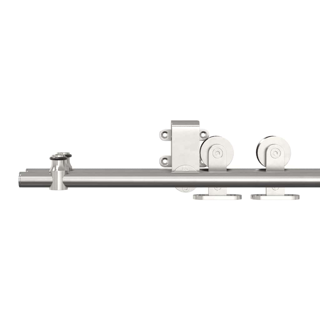 Sliding Door Hardware Kit 366 cm Stainless Steel Silver