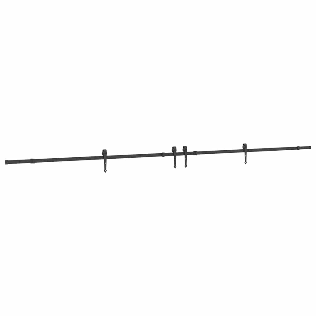 Sliding Door Hardware Kit 427 cm Steel Black