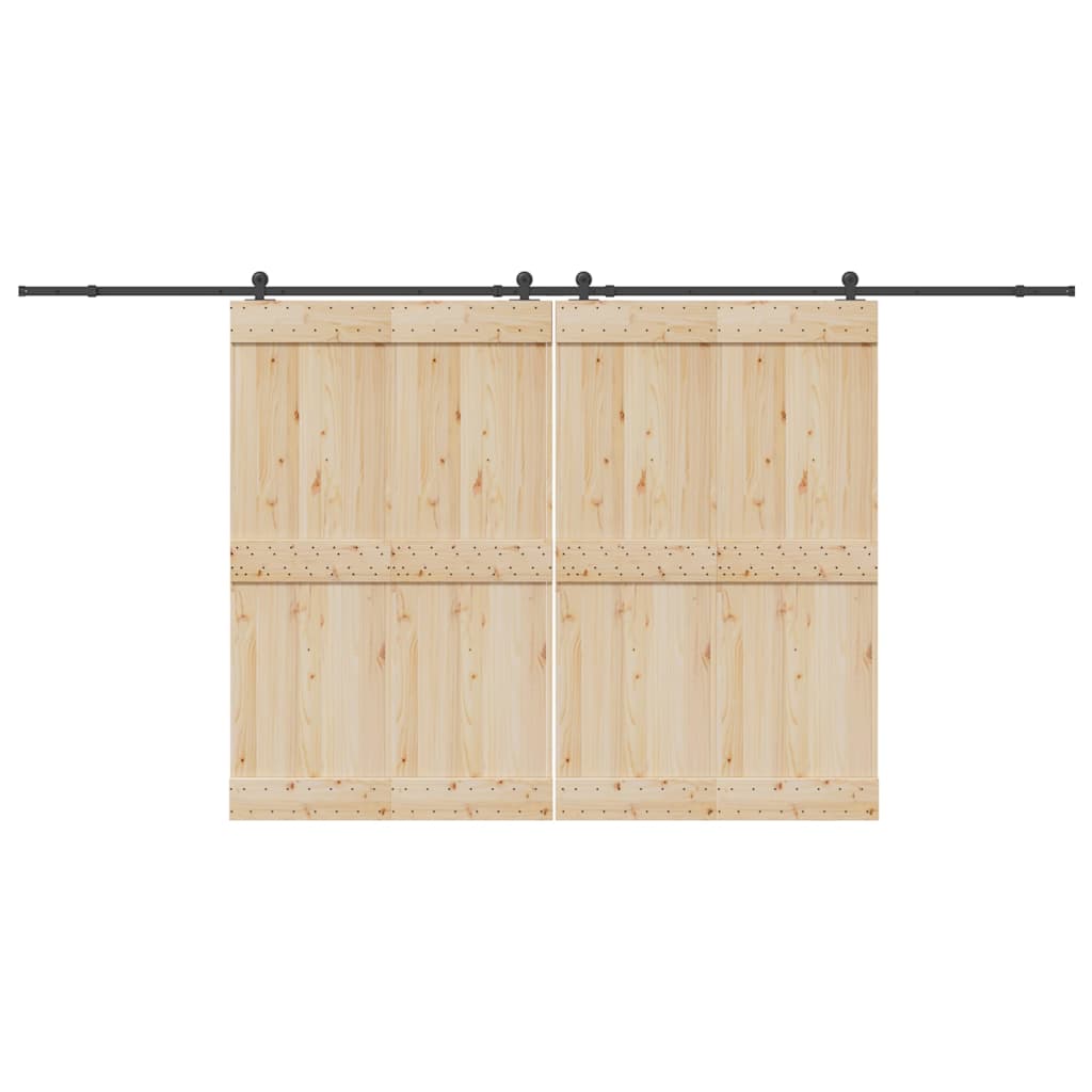 Sliding Door Hardware Kit 427 cm Steel Black