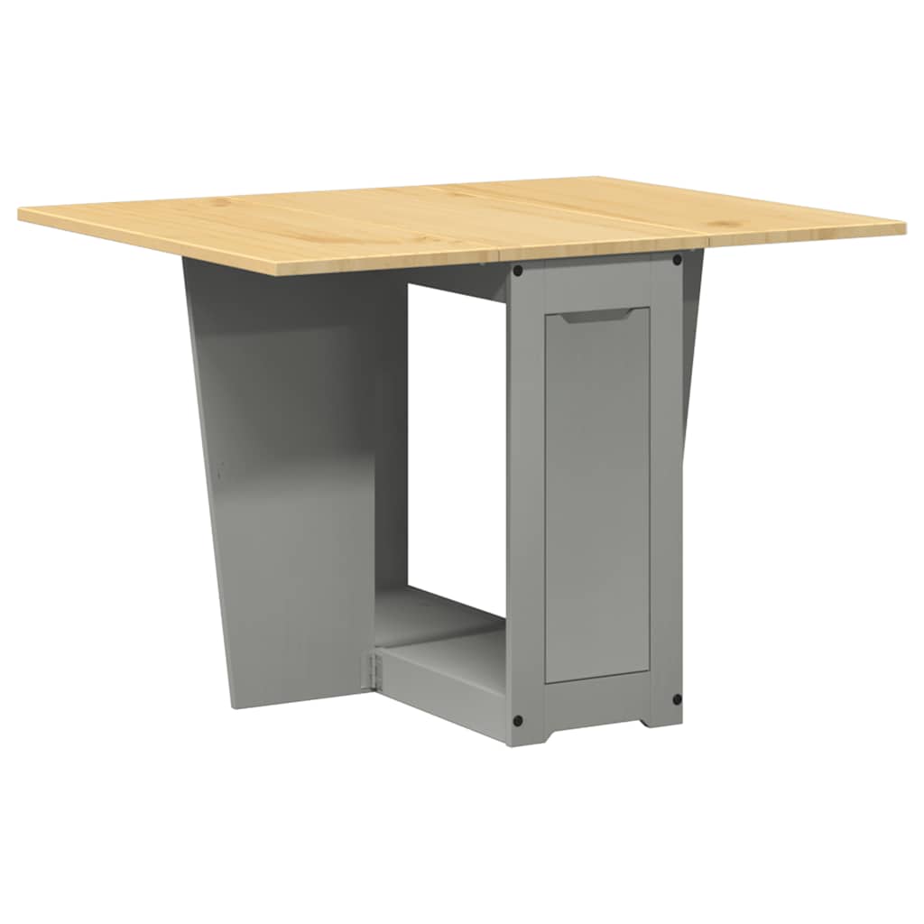 5 Piece Butterfly Dining Set "Corona" Foldable Grey Pinewood
