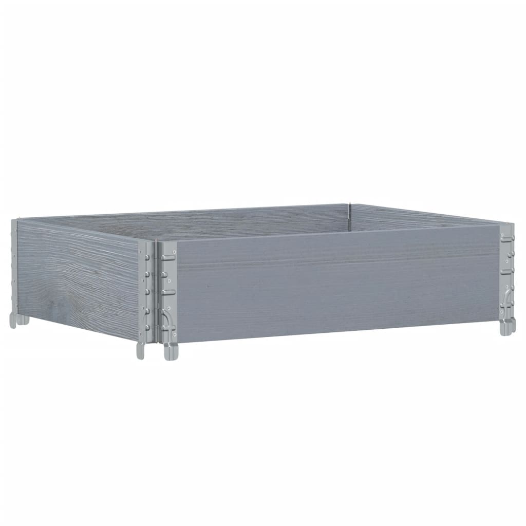 Pallet Collar Grey 80x60 cm Solid Wood Pine