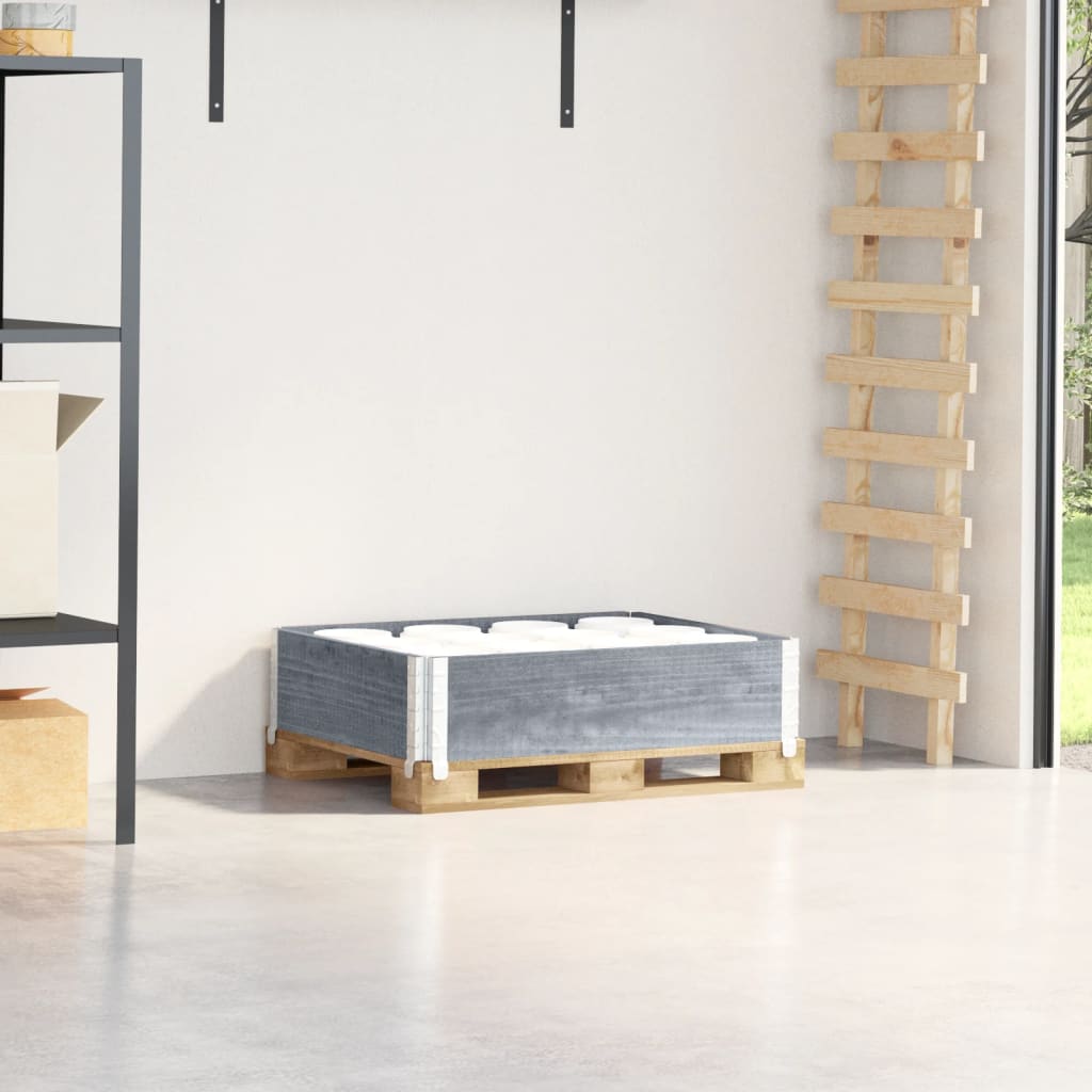 Pallet Collar Grey 80x60 cm Solid Wood Pine