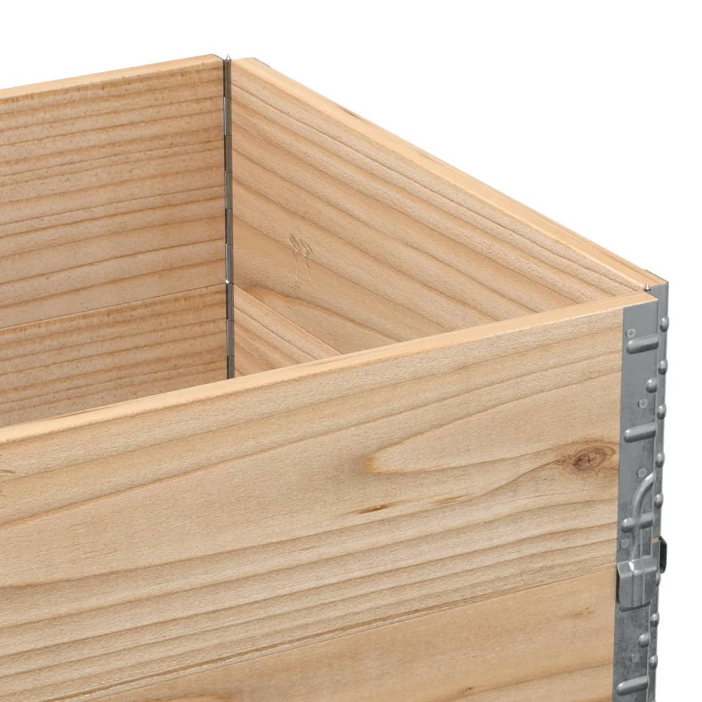 Pallet Collars 2 pcs 80x60 cm Solid Wood Pine