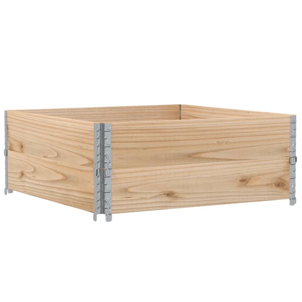 Pallet Collars 2 pcs 100x100 cm Solid Wood Pine