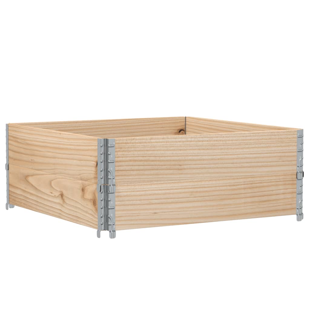 Pallet Collars 2 pcs 100x100 cm Solid Wood Pine