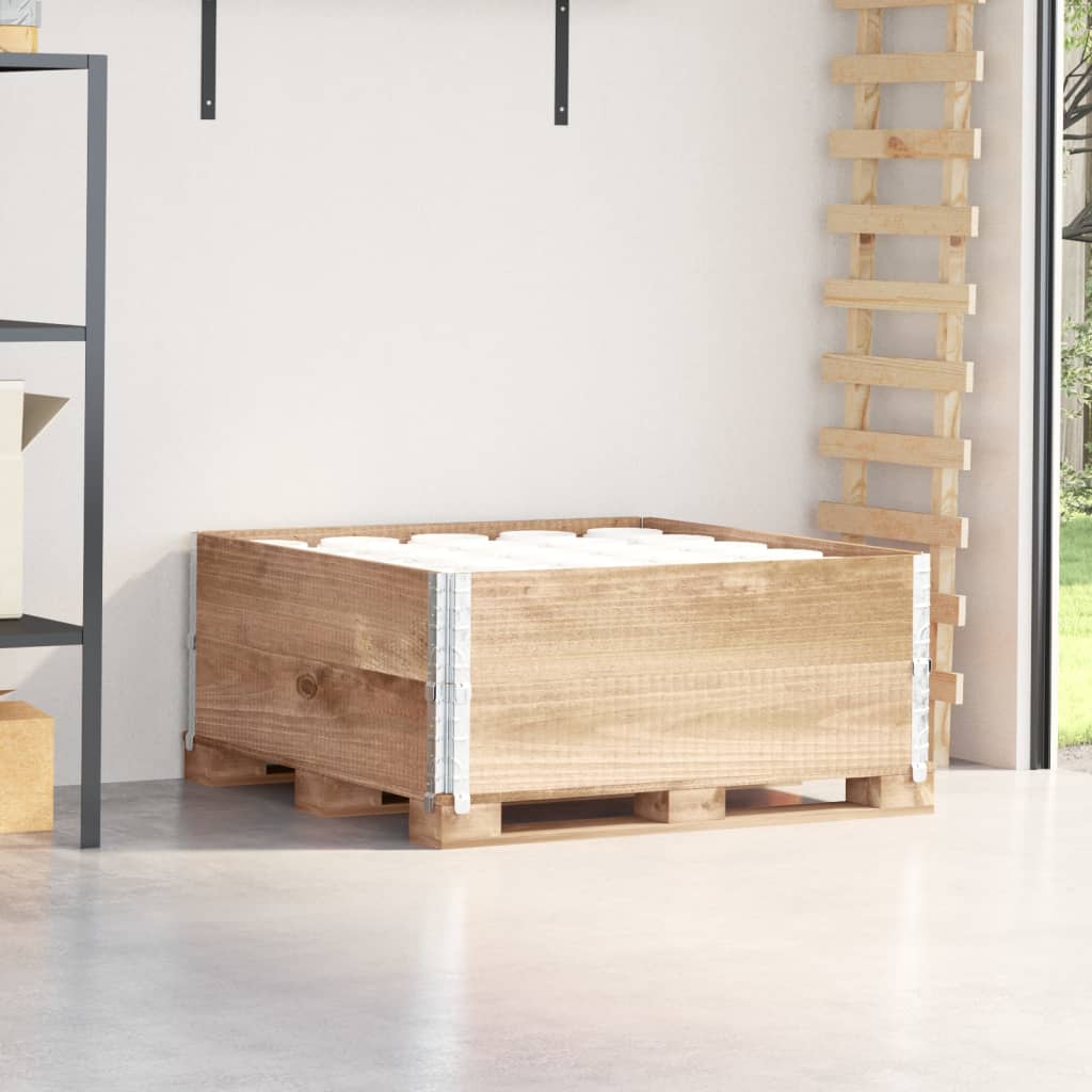 Pallet Collars 2 pcs 100x100 cm Solid Wood Pine