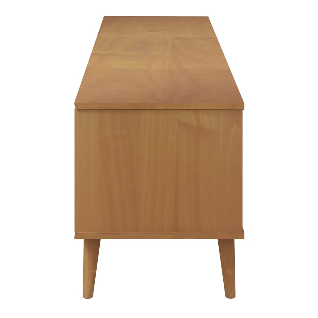 TV Cabinet MOLDE Brown 158x40x49 cm Solid Wood Pine