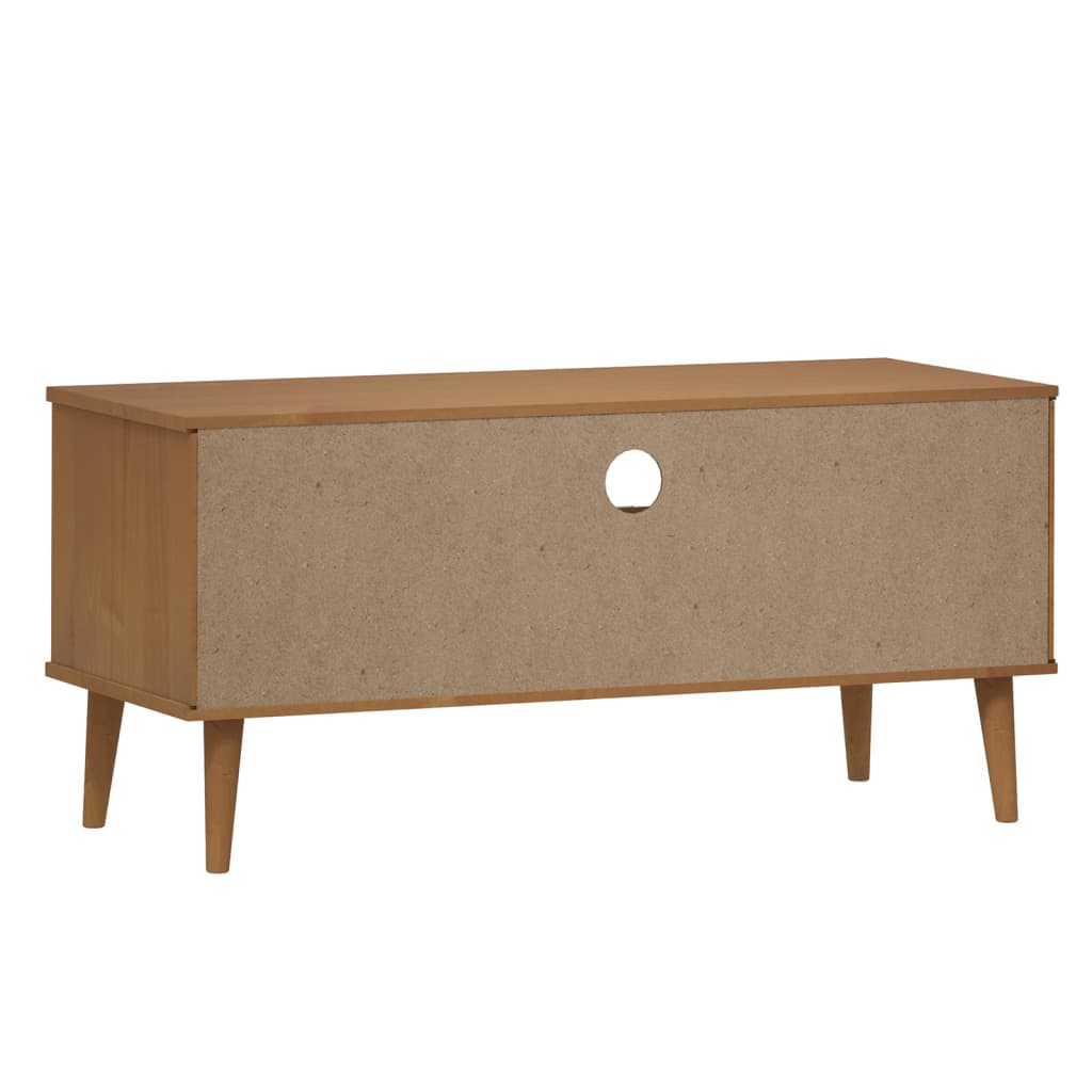 TV Cabinet MOLDE Brown 158x40x49 cm Solid Wood Pine