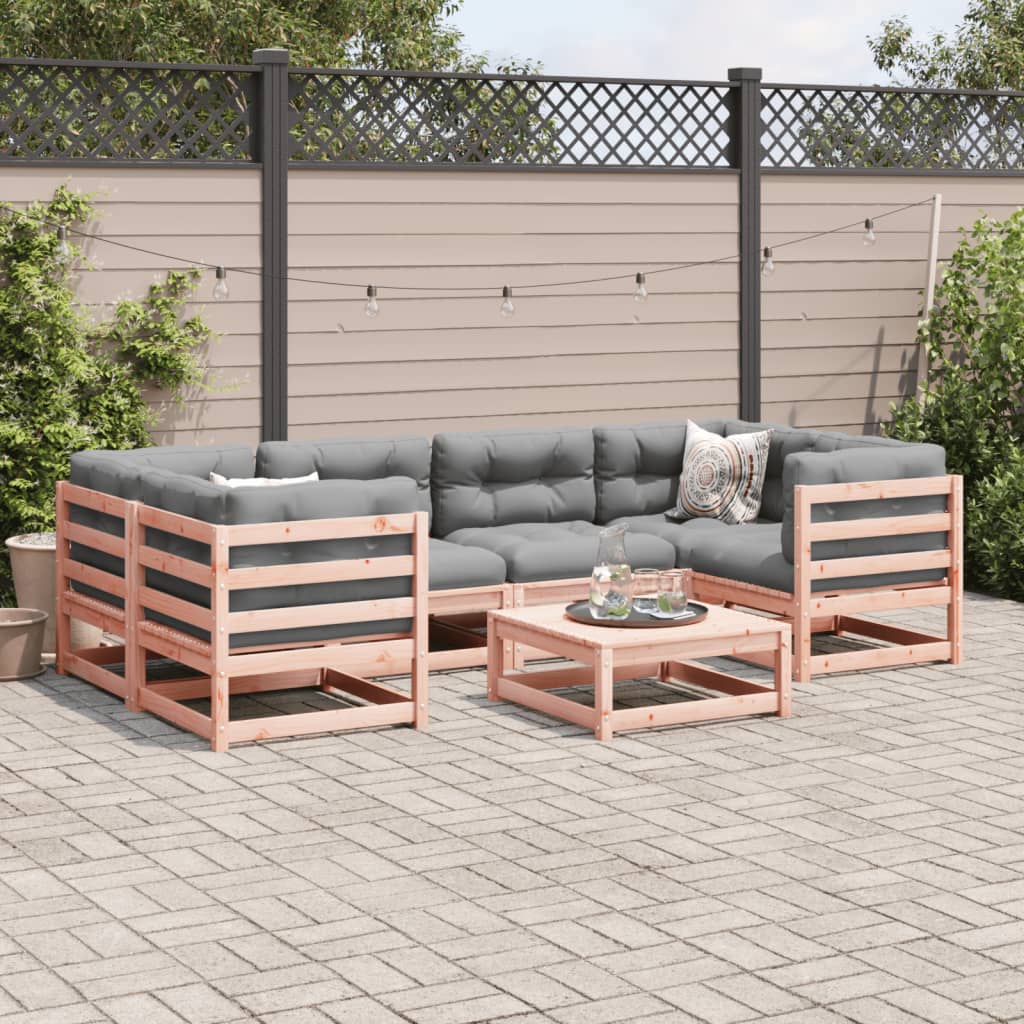 vidaXL 7 Piece Garden Sofa Set Solid Wood Douglas Fir