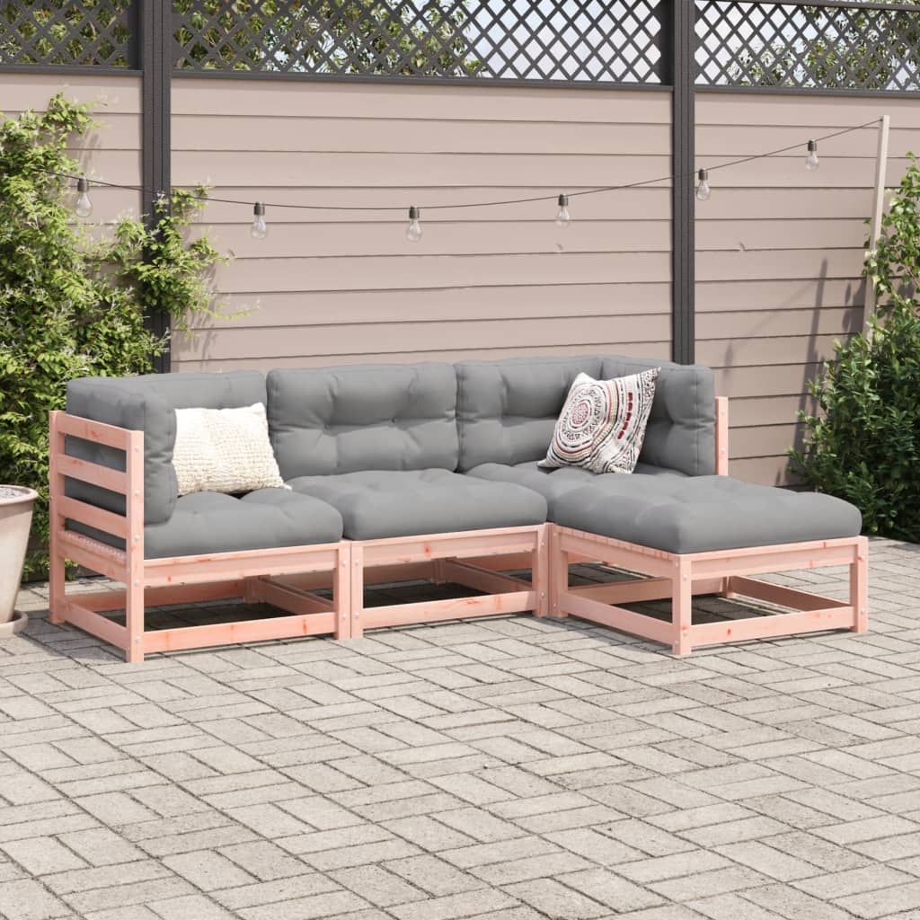 Garden Sofa Set | Reddish-brown | Solid Douglas fir wood | 4 Piece Set