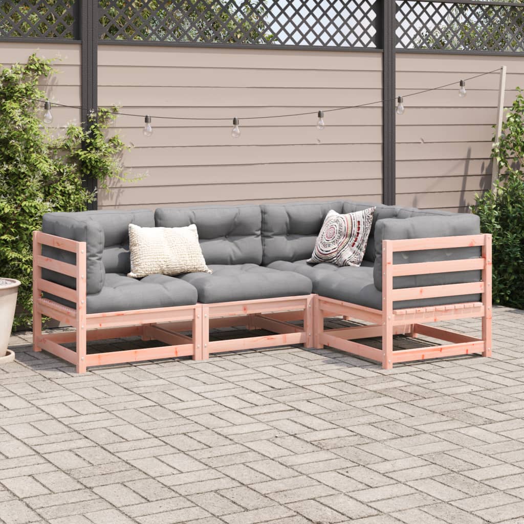 vidaXL 4 Piece Garden Sofa Set Solid Wood Douglas Fir