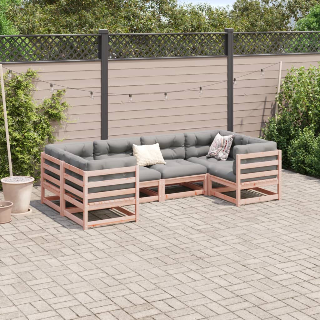 vidaXL 6 Piece Garden Sofa Set Solid Wood Douglas Fir