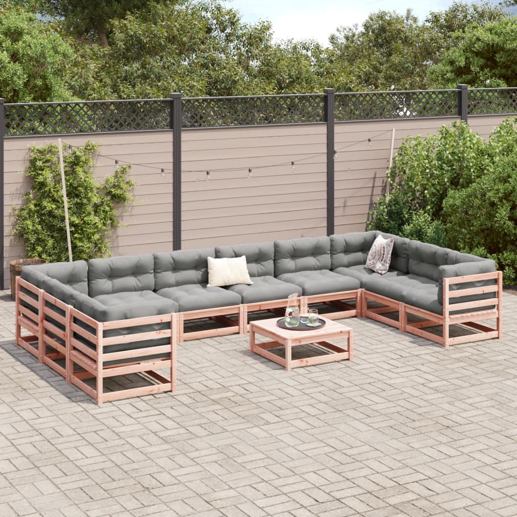 vidaXL 11 Piece Garden Sofa Set Solid Wood Douglas Fir