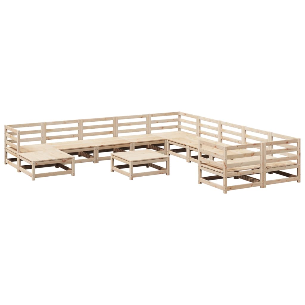 Garden Sofa Set | Natural Wood | Solid Pine Wood | Large | Modular