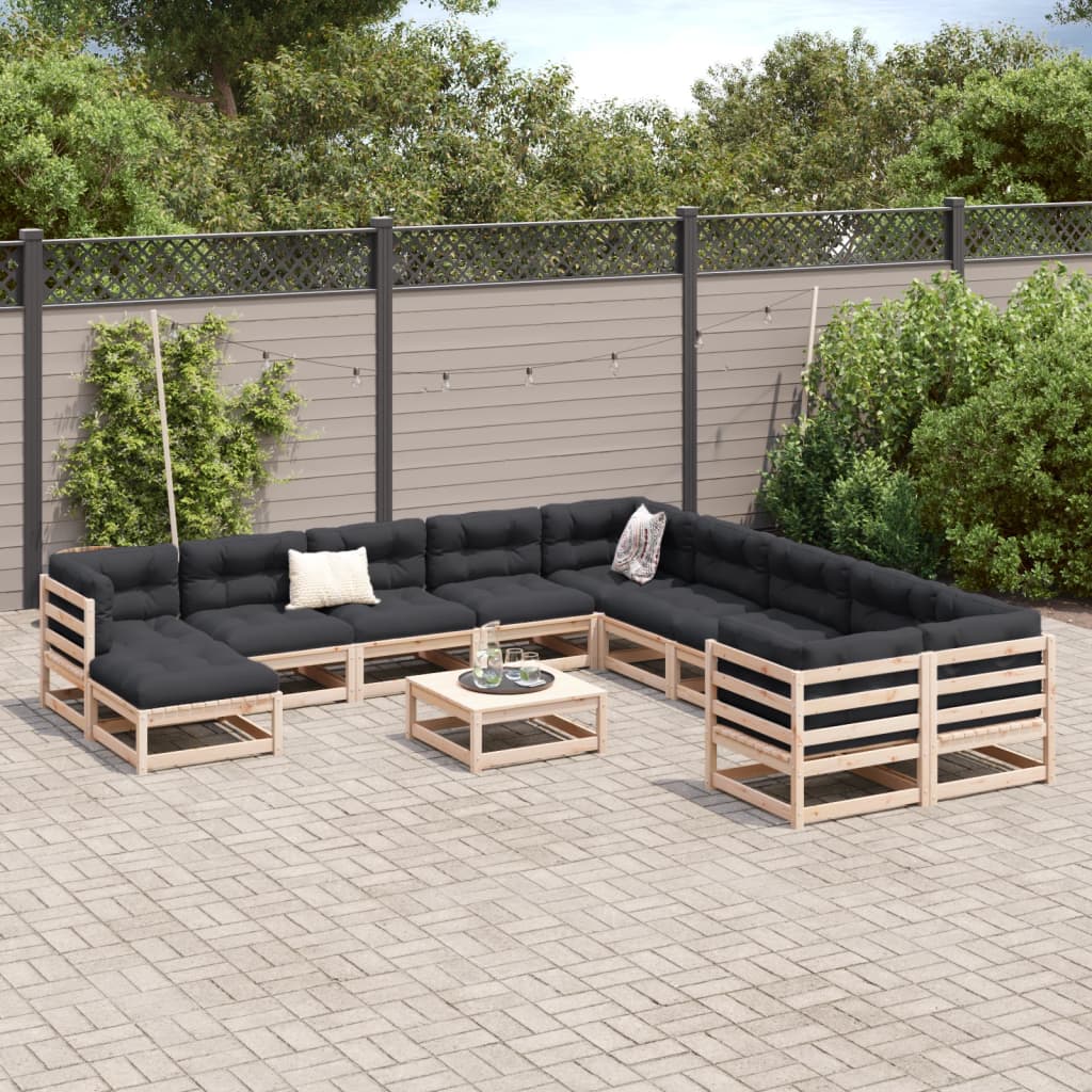 Garden Sofa Set | Natural Wood | Solid Pine Wood | Large | Modular