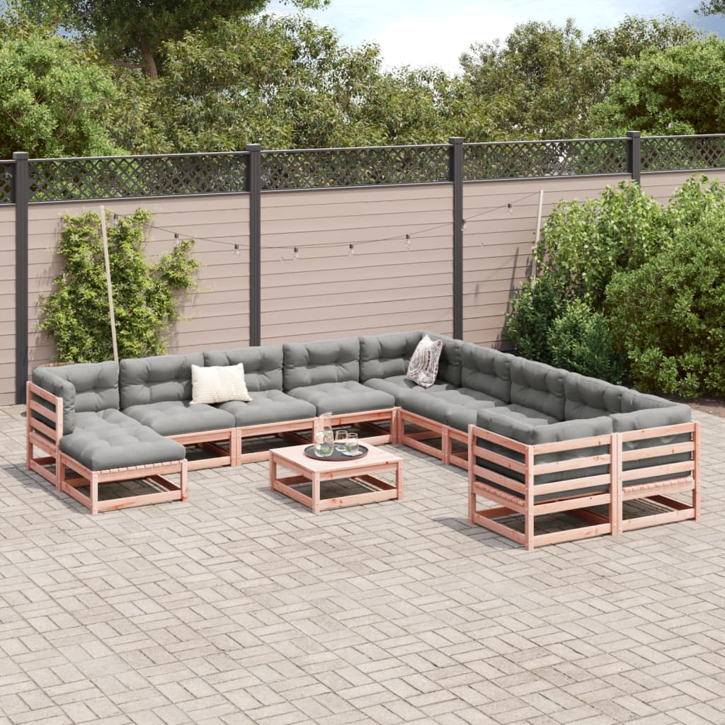 vidaXL 12 Piece Garden Sofa Set Solid Wood Douglas Fir