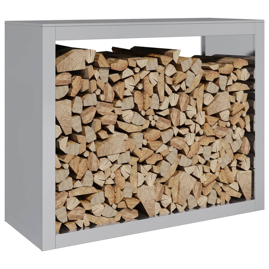 vidaXL Firewood Rack 100x40x80 cm Galvanised Steel