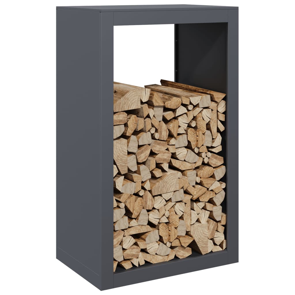 vidaXL Firewood Rack Anthracite 60x40x100 cm Steel