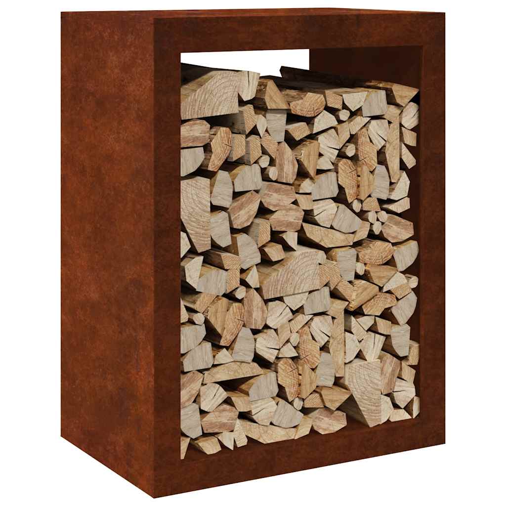Firewood Rack 60x40x80 cm Weathering Steel
