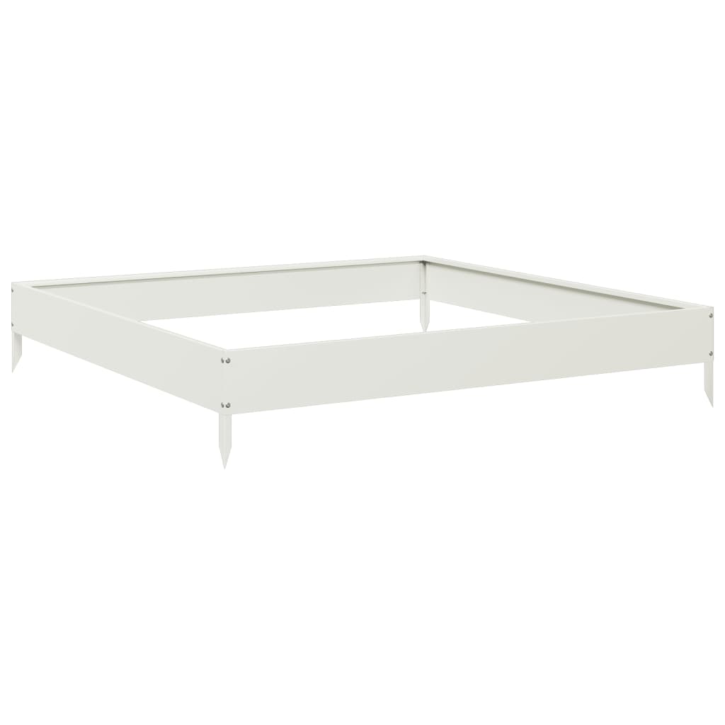 vidaXL Garden Raised Bed White 100x100x18.5 cm Steel