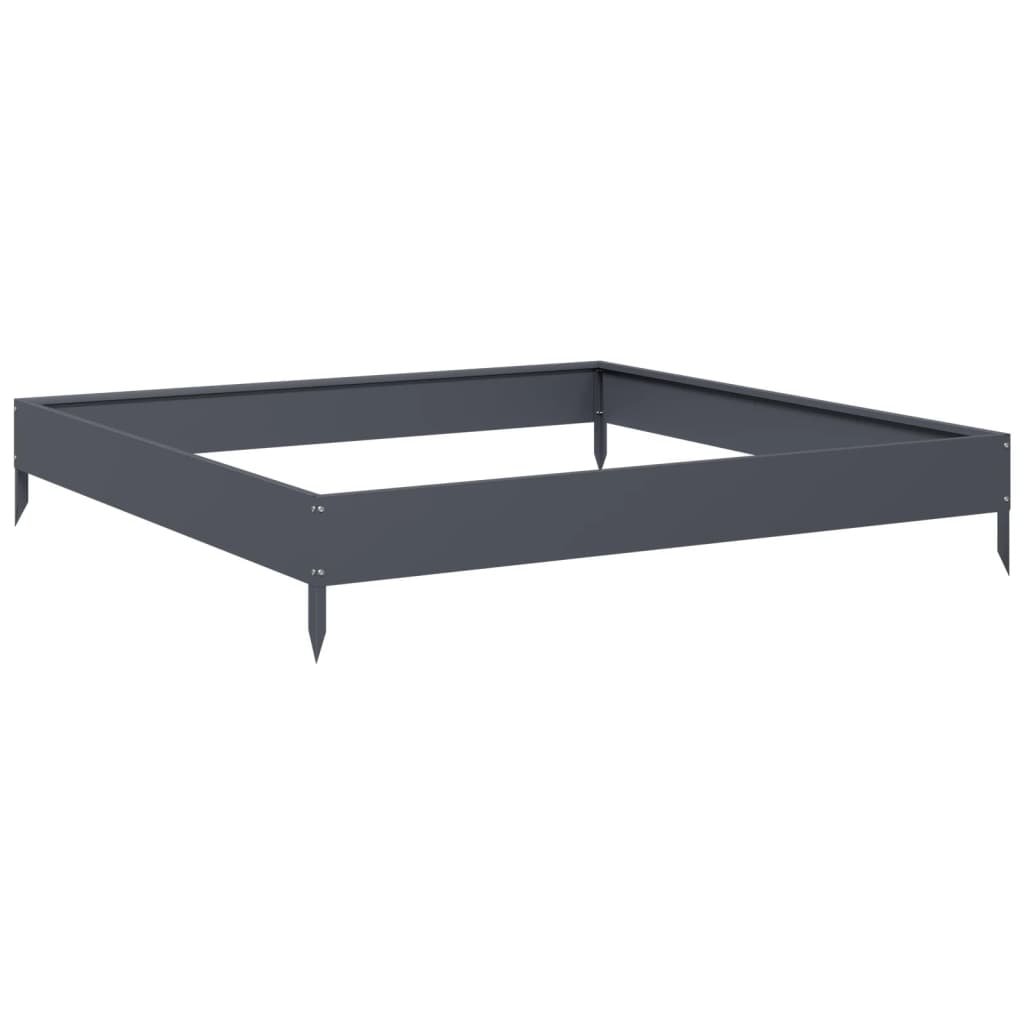 vidaXL Garden Raised Bed Anthracite 100x100x18.5 cm Steel