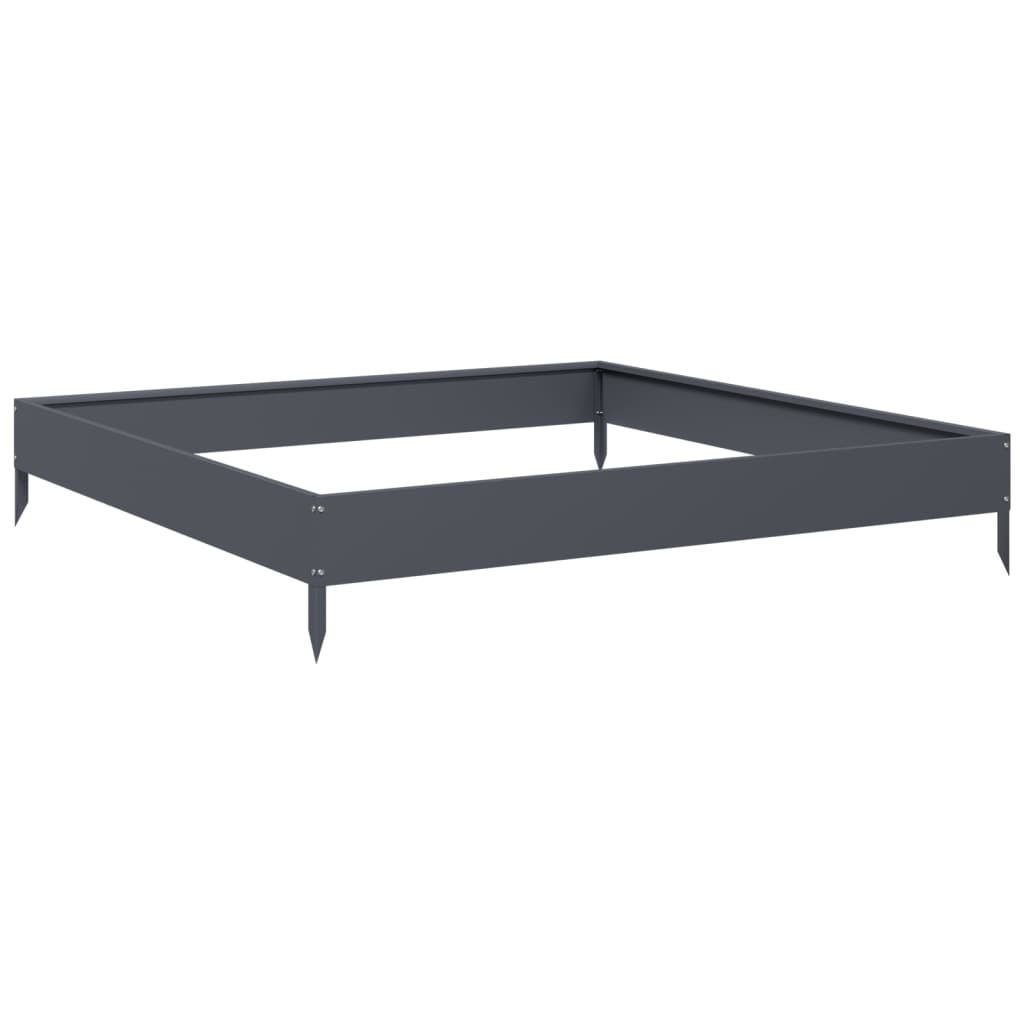 vidaXL Garden Raised Bed Anthracite 100x100x18.5 cm Steel