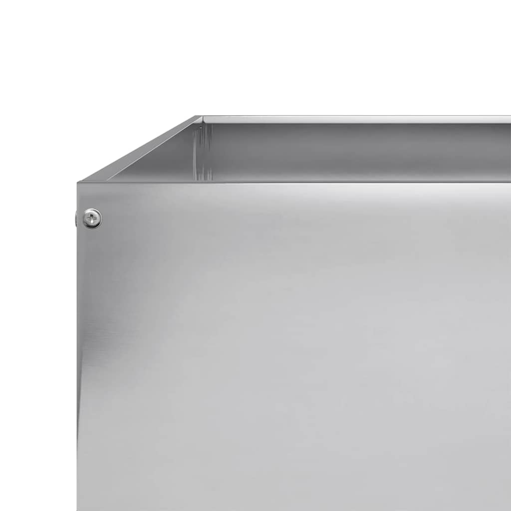 Garden Raised Bed 100x100x18.5 cm Galvanised Steel