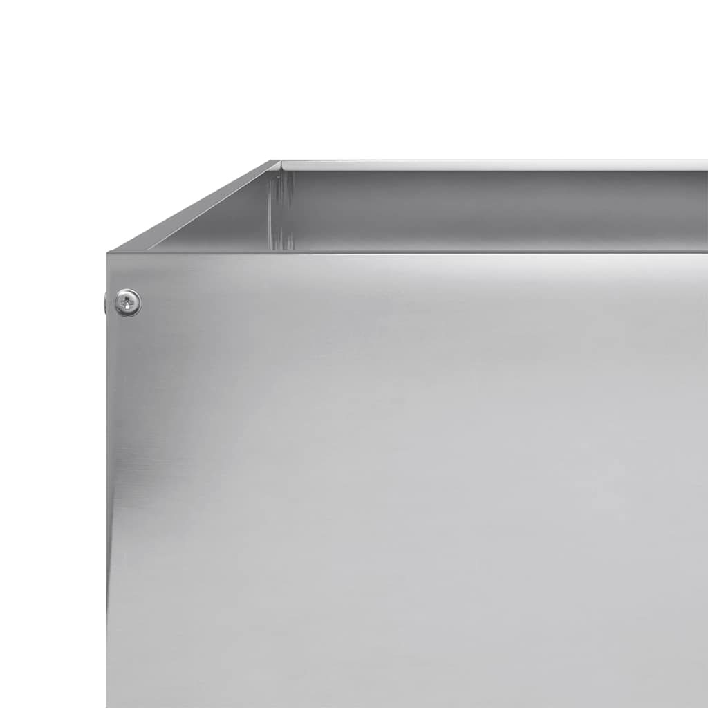 Garden Raised Bed 100x100x26 cm Galvanised Steel