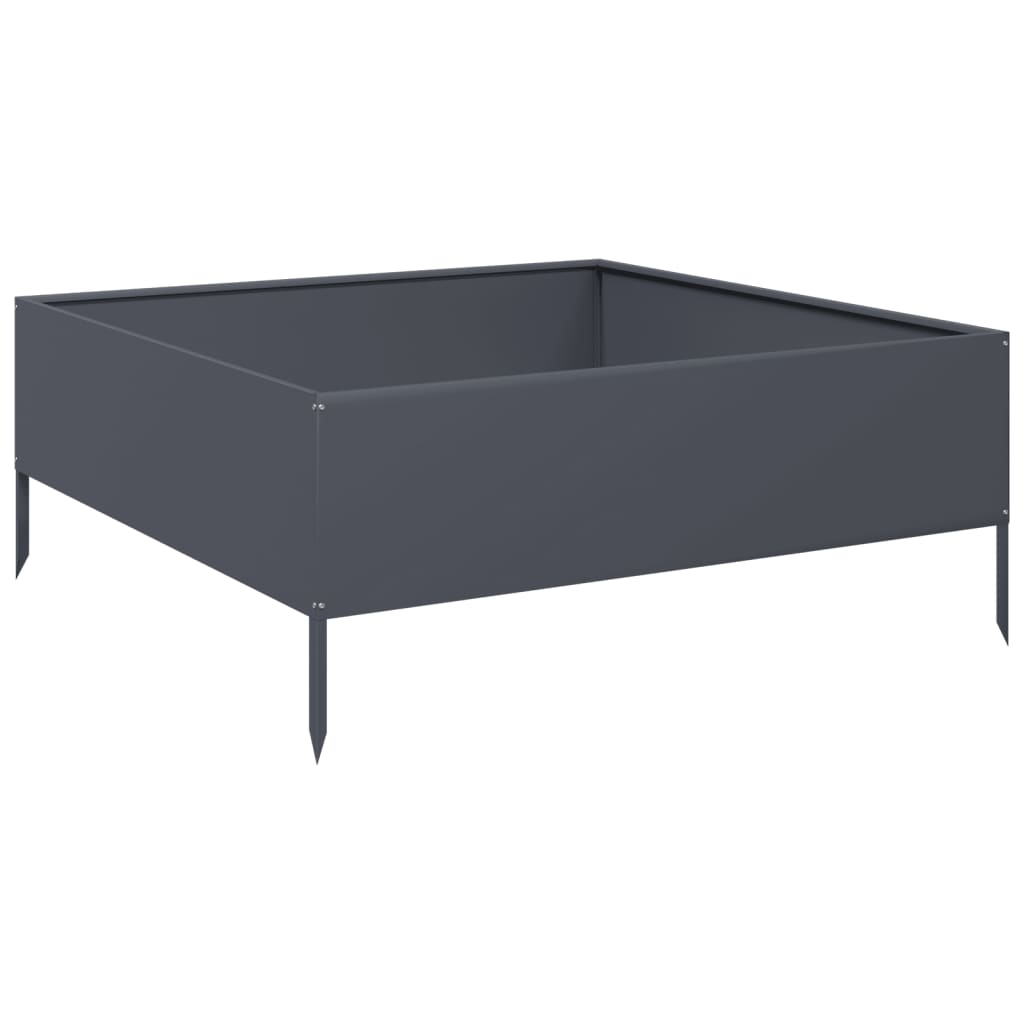 Garden Raised Bed Anthracite 100x100x41 cm Steel
