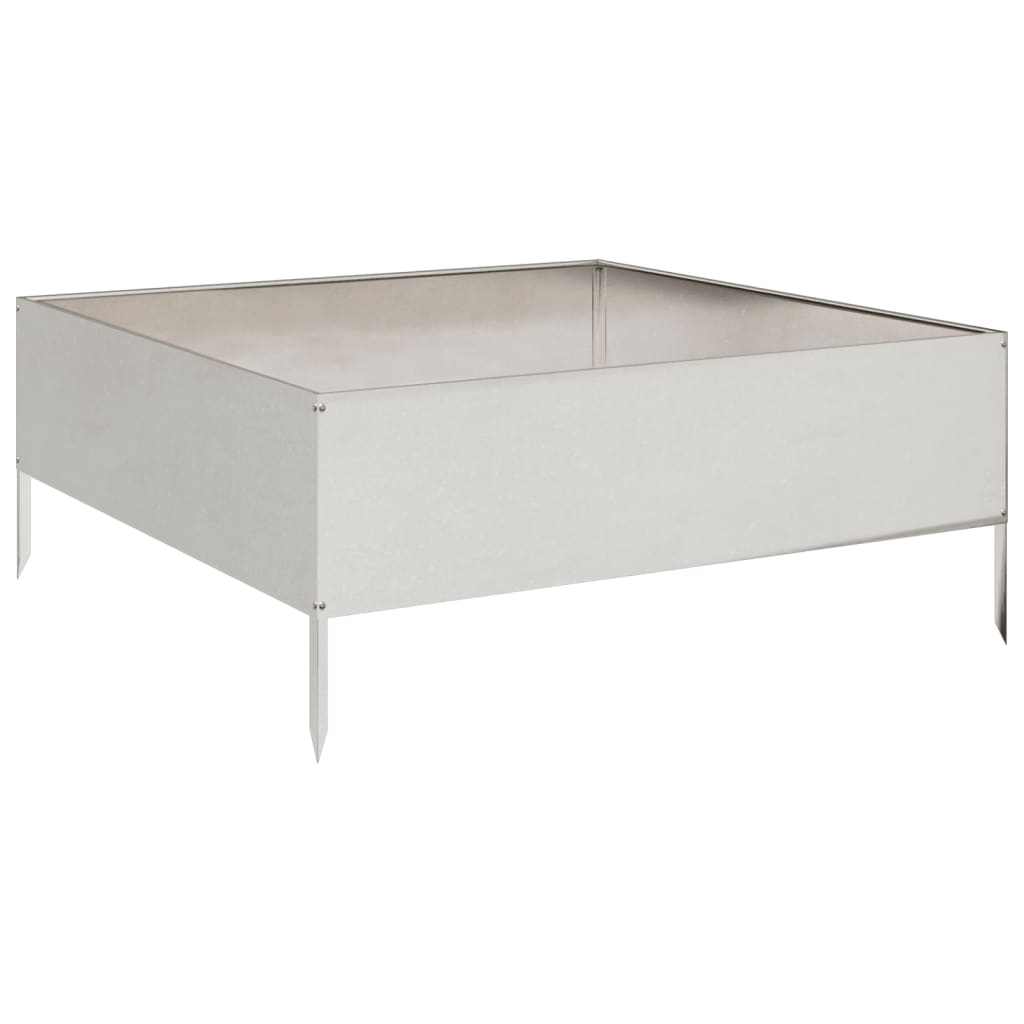 Garden Raised Bed 100x100x41 cm Stainless Steel