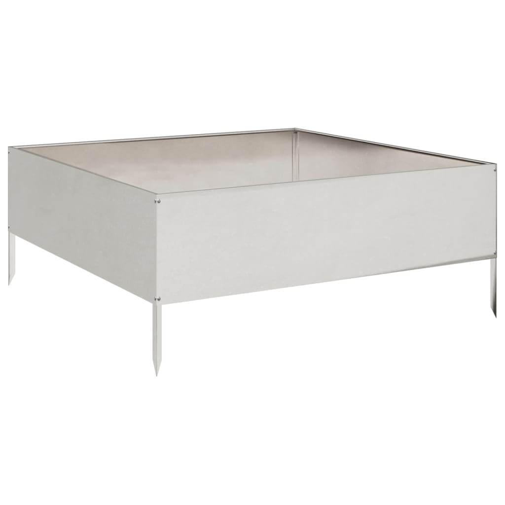 Garden Raised Bed 100x100x41 cm Stainless Steel