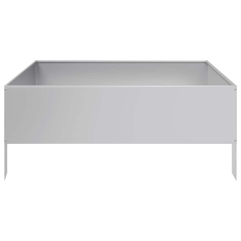 Garden Raised Bed 100x100x41 cm Galvanised Steel