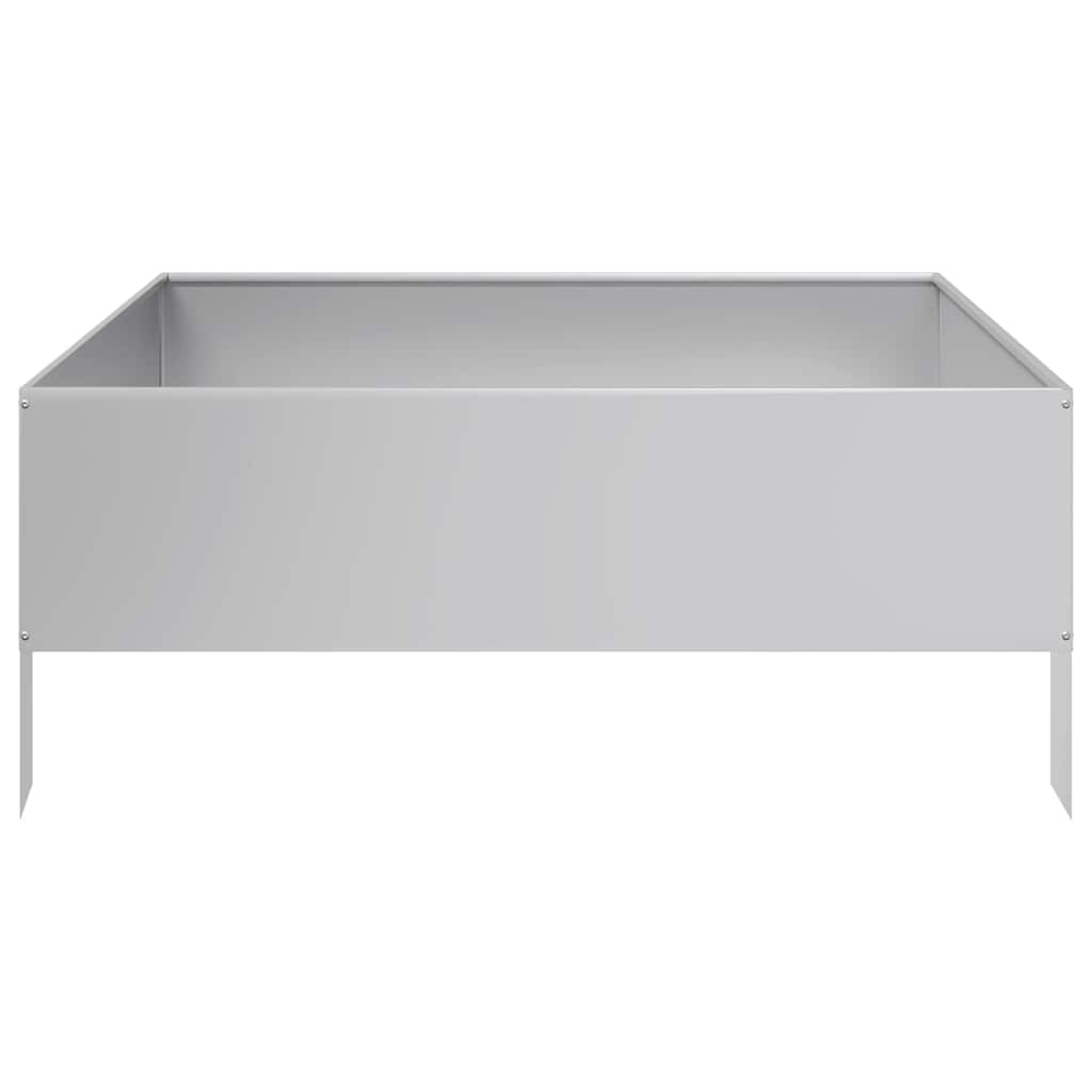 Garden Raised Bed 100x100x41 cm Galvanised Steel
