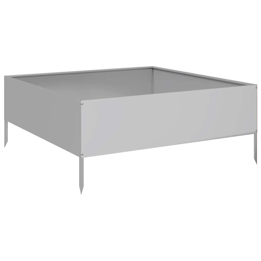 Garden Raised Bed 100x100x41 cm Galvanised Steel