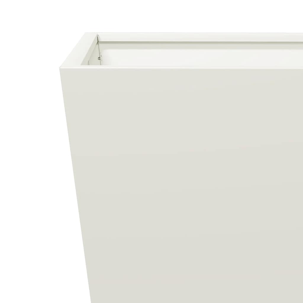 Garden Planter White 30x30x30 cm Steel