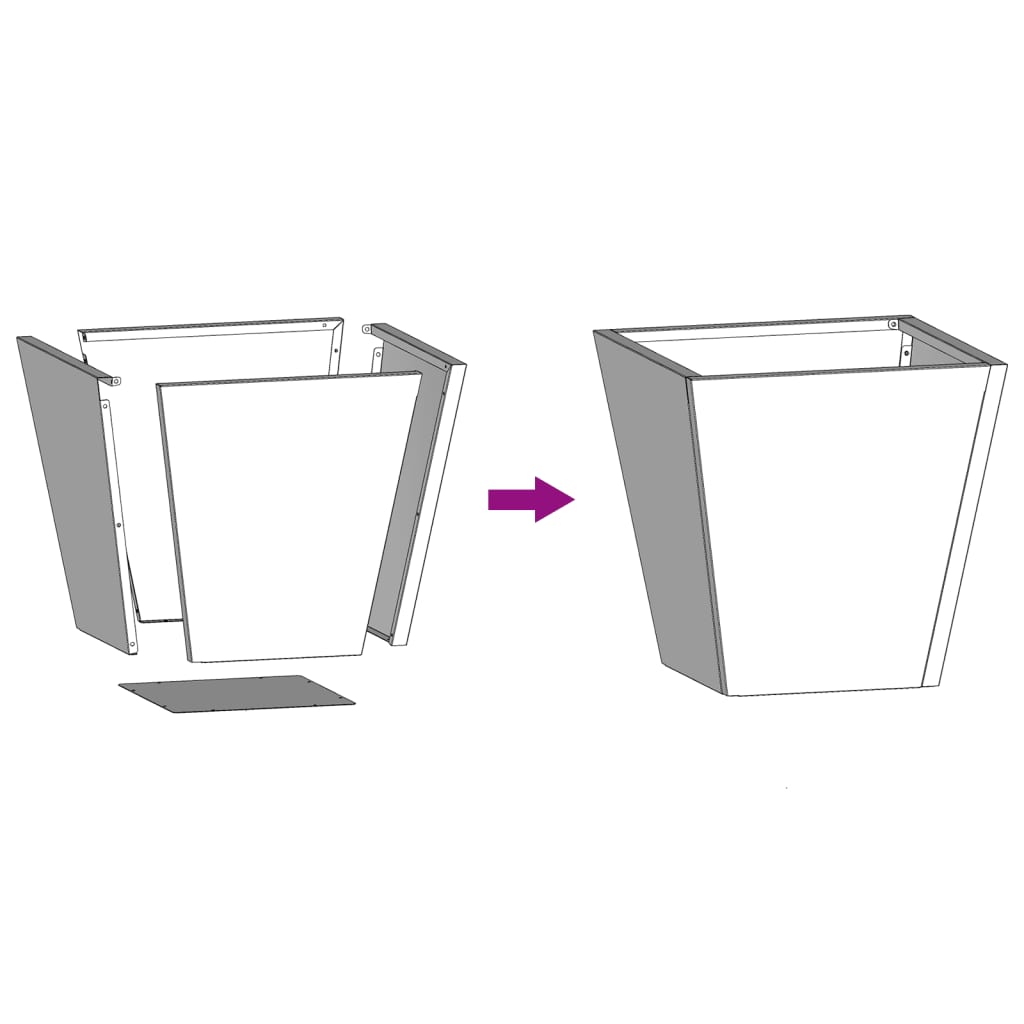 Garden Planter 30x30x30 cm Stainless Steel