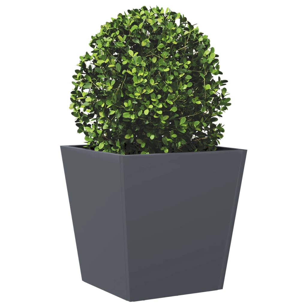 Garden Planters Anthracite 2 pcs 40x40x40 cm Steel