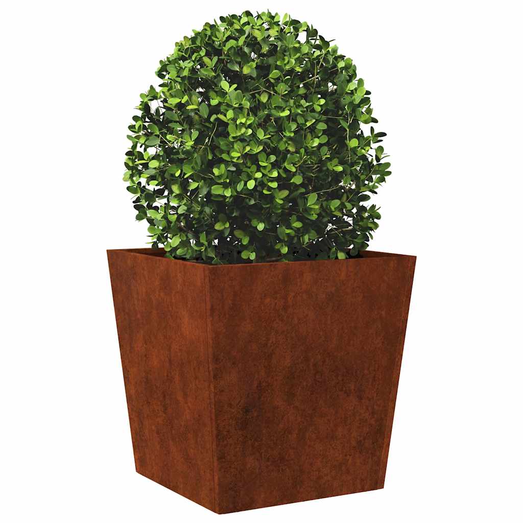 Garden Planters 2 pcs 50x50x50 cm Weathering Steel
