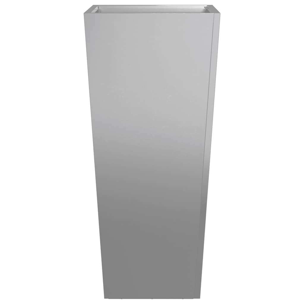 Garden Planters 35x35x75 cm 2 pcs Galvanised Steel