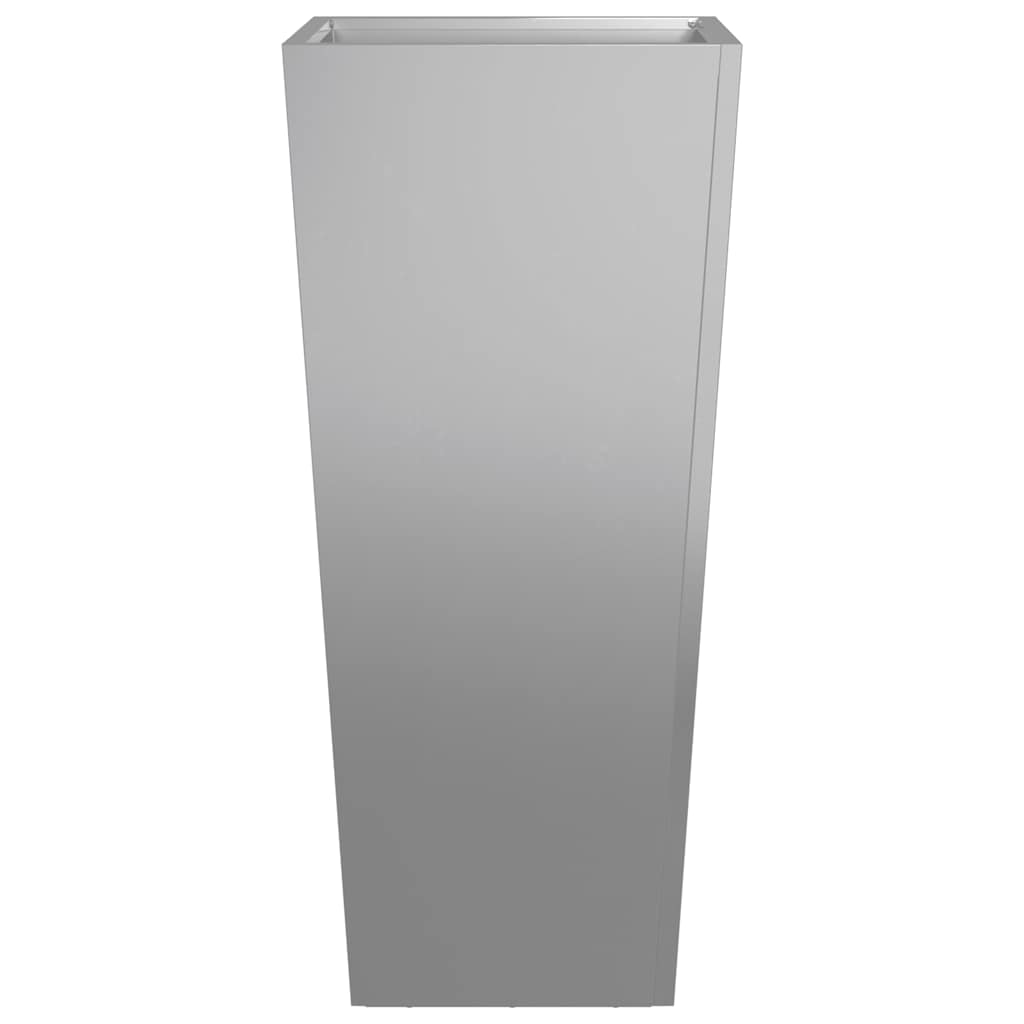 Garden Planters 35x35x75 cm 2 pcs Galvanised Steel