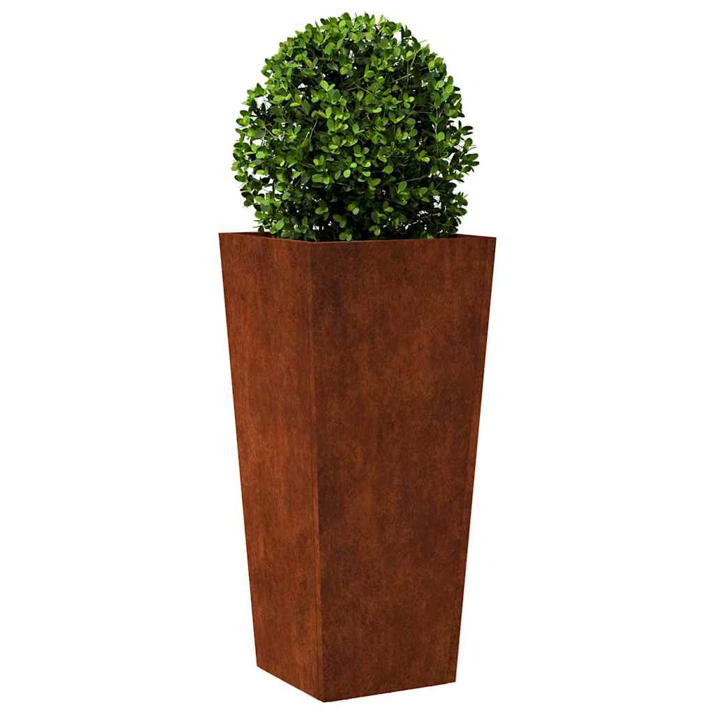 Garden Planters 2 pcs 35x35x75 cm Weathering Steel
