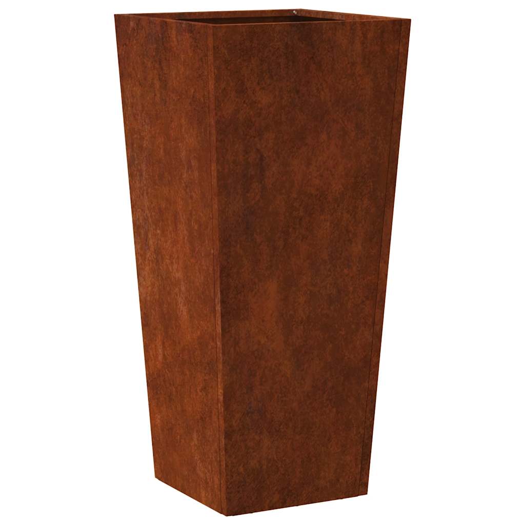 Garden Planters 2 pcs 35x35x75 cm Weathering Steel