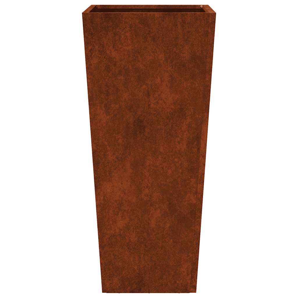 Garden Planters 2 pcs 35x35x75 cm Weathering Steel