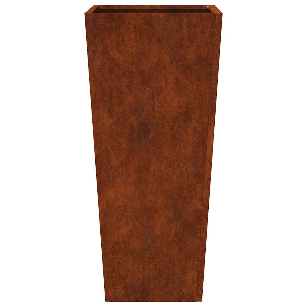 Garden Planters 2 pcs 35x35x75 cm Weathering Steel